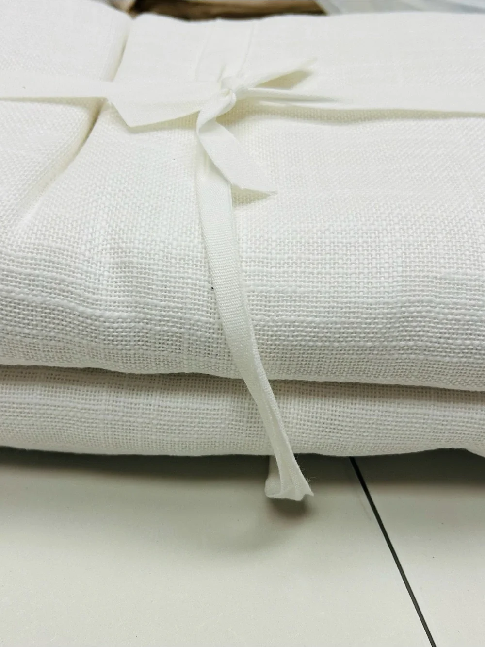 NWOT QUINCE Set Of 2 48x96 Cotton Sheer Curtains White 1113